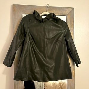 Tuckernuck Faye Leather Top - Dark Green